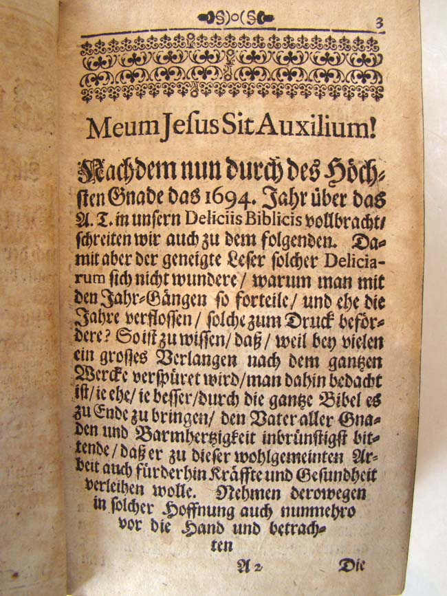 A 17th century vellum bound German Bible printed in 1695 and in near 'unused' condition — image 5